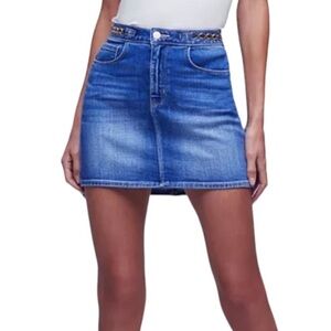 NEW L’Agence Arlene Denim Mini Skirt